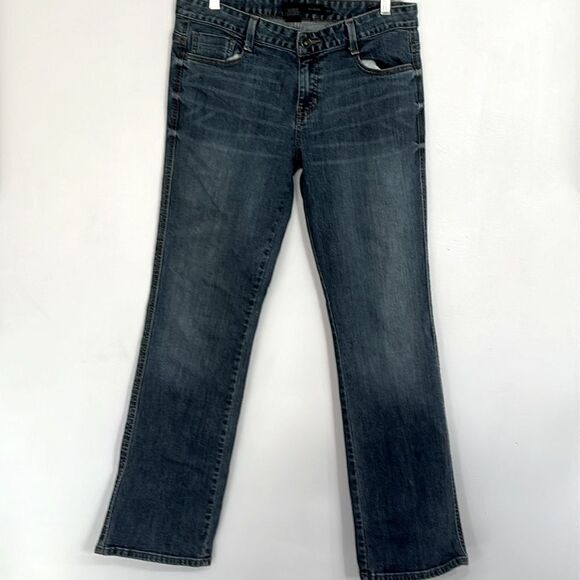 Calvin Klein | Medium Dark Wash Women’s Lean Bootcut Denim Blue Jeans Size 10 - Picture 1 of 16